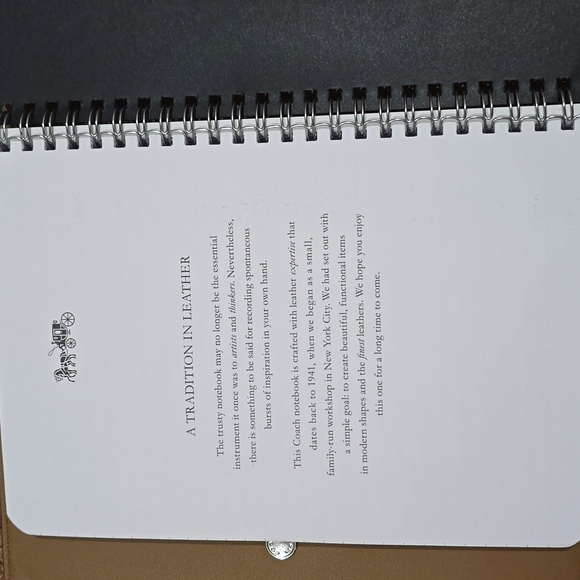 NWT-Coach Leather Spiral Notebook - Picture 9 of 9